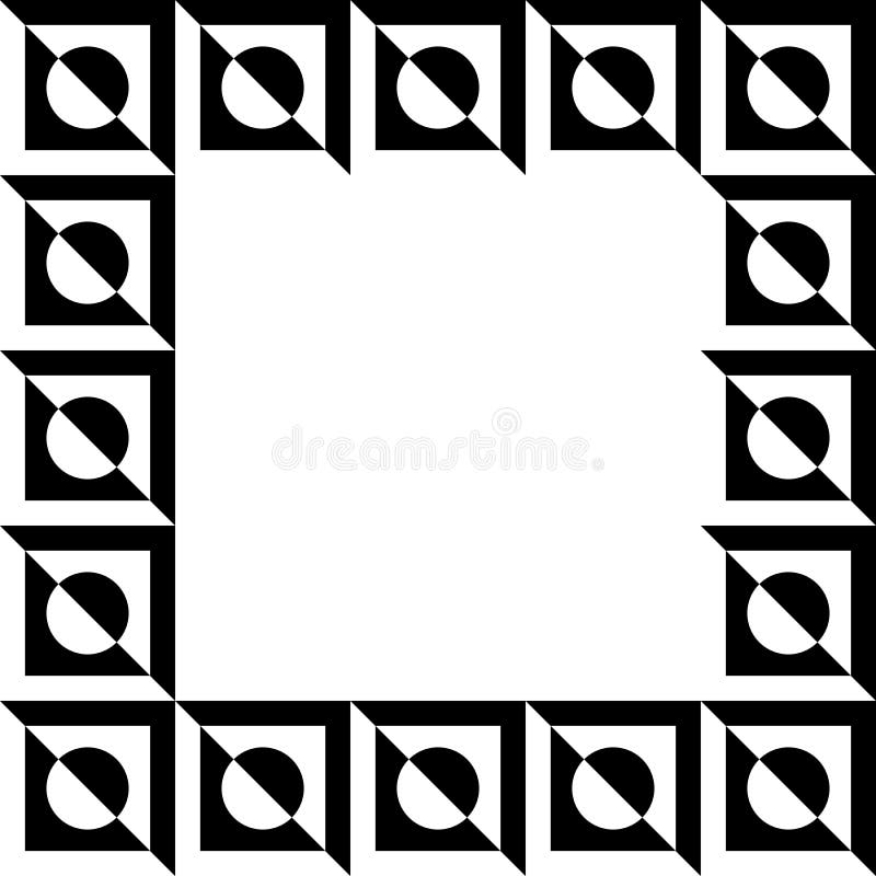 Geometrisk bild, fotoram i squarish format stock illustrationer Geometrisk bild, fotoram i squarish format stock illustrationer