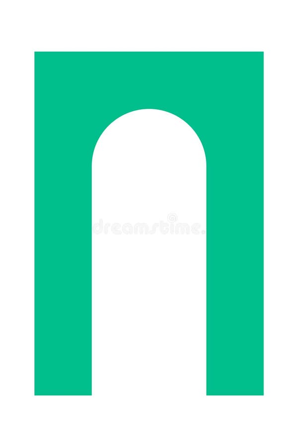 Geometrisk form för fyrkantsbåge stock illustrationer