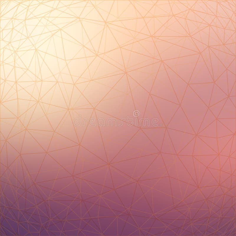 Geometrisk nätverksmodell för triangulär låg poly stil på suddig bakgrund vektor illustrationer