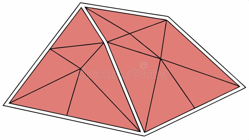 Geometrisk pyramidform 3D-strukturvektordesign Generativ AI royaltyfri illustrationer