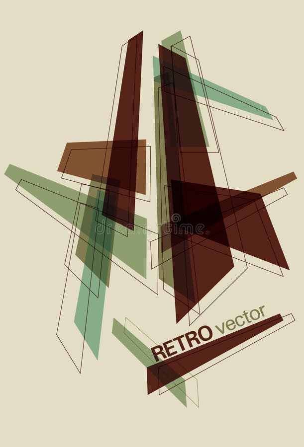 Geometrisk retro form för bakgrund vektor illustrationer