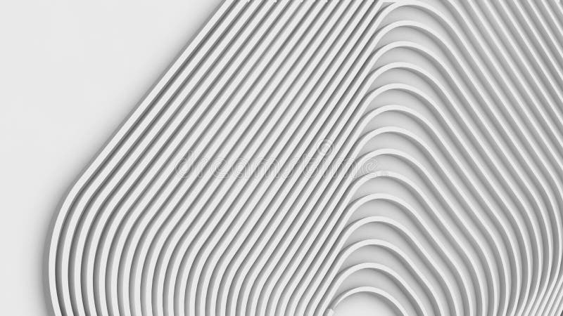 Geometriska arkitektoniska väggdesignbeståndsdelar, 3D stock illustrationer