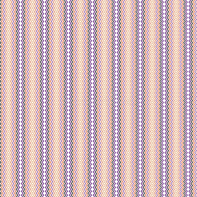 Geometriskt abstrakt begrepp klottrar infödd etnisk Zig Zag sömlös modellbakgrund. Den abstrakta färgrika geometriska person som tillhör en etnisk minoritet klottrar infödd etnisk bakgrund för textur för den filtArgyle Stripe Seamless Pattern Fabric illustrationen