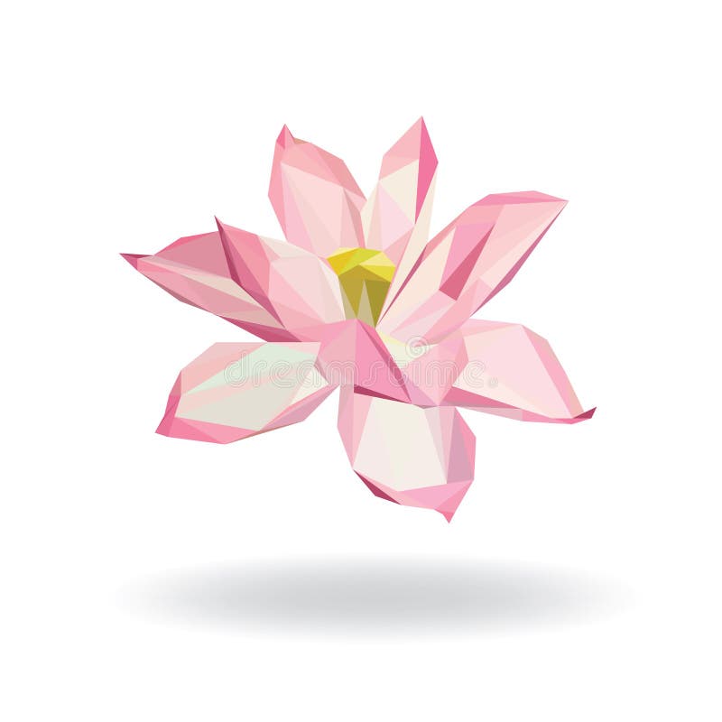 Geometriskt blom- vatten Lily Lotus Elements för design vektor illustrationer