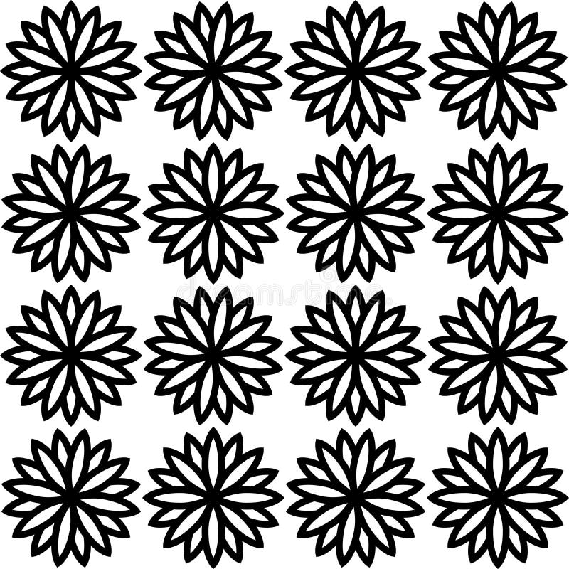 Geometriskt mönster för dekorationsvektor för florering med samma bild royaltyfri illustrationer