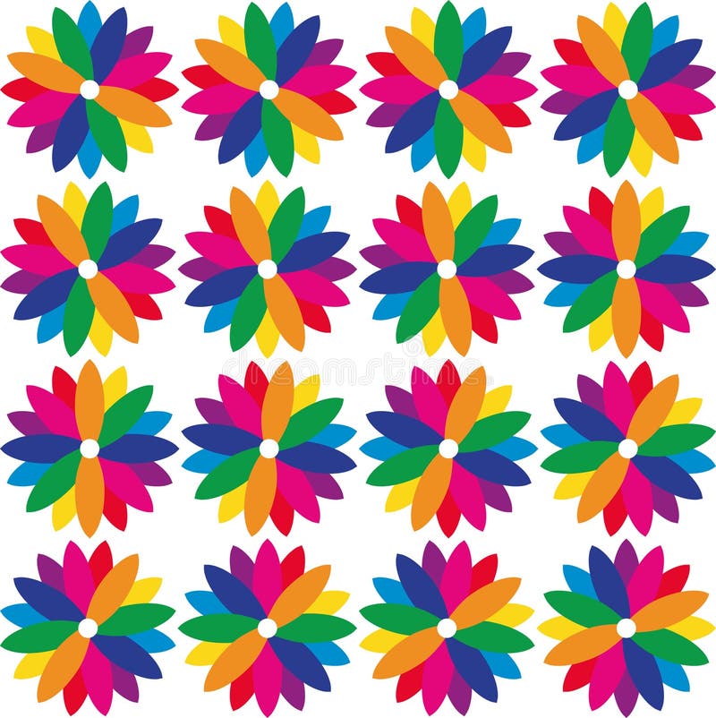 Geometriskt mönster för dekorationsvektor för florering med samma bild stock illustrationer