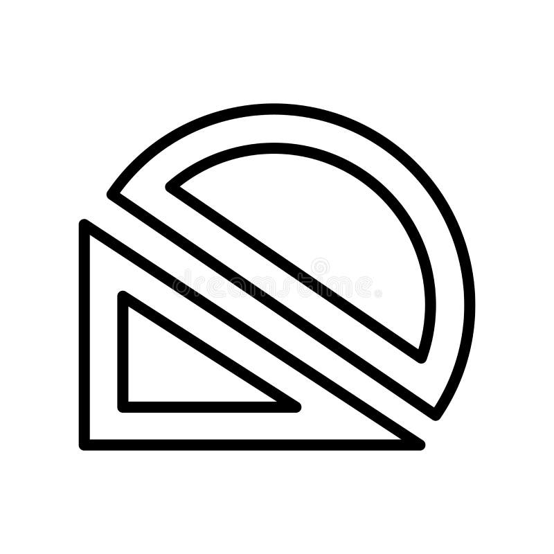 Geometry icon vector isolated on white background, Geometry sign stock illustration