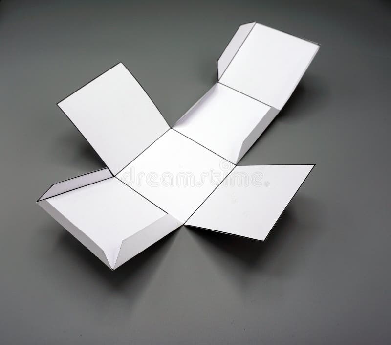 Geometry Net of Rectangular Prism/ Pyramid/ Cube/ . Stock Image Image