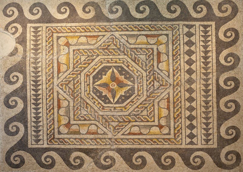 Geometryczna rzymska mozaika
