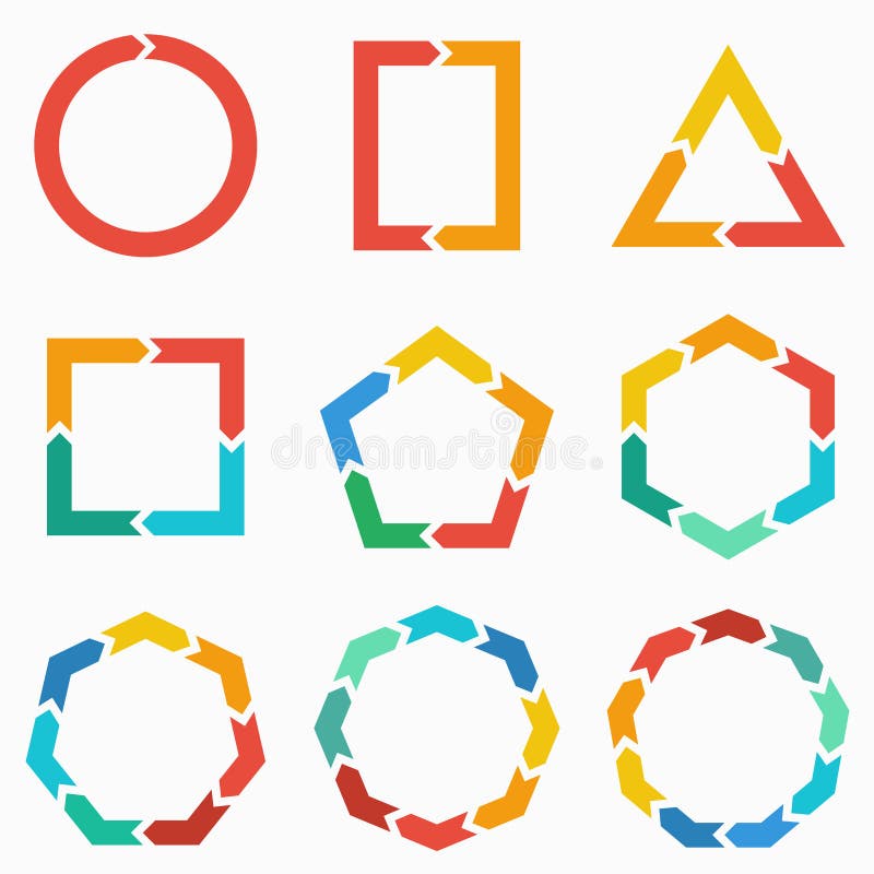 Geometryczne kształt strzała dla infographic royalty ilustracja Geometryczne kształt strzała dla infographic royalty ilustracja
