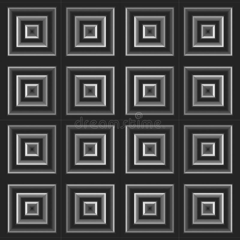 Geometryczne rysunki powtarzalne elementy kwadratowe. royalty ilustracja