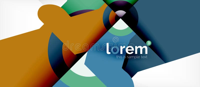 Geometryczny kolorowy kształta składu abstrakta tło Minimalny dynamiczny projekt royalty ilustracja Geometryczny kolorowy kształta składu abstrakta tło Minimalny dynamiczny projekt royalty ilustracja