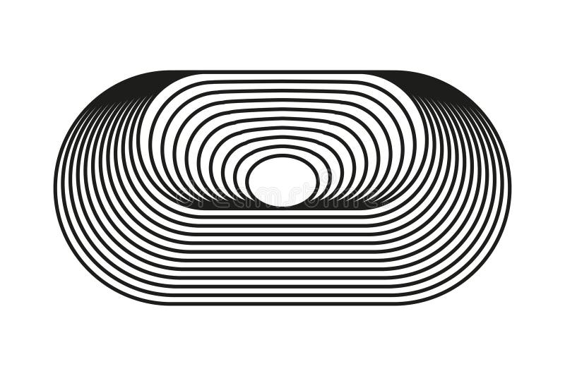 Geometryczny kształt koła minimalistyczny element dekoracji kształtu geometrycznego i tworzyć dynamiczne linie przejściowe trendy ilustracja wektor