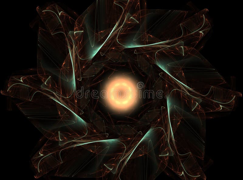 Geometría de la serie Space Fondo visual de cuadrículas conceptuales, curvas y elementos fractales adecuados como elemento stock de ilustración