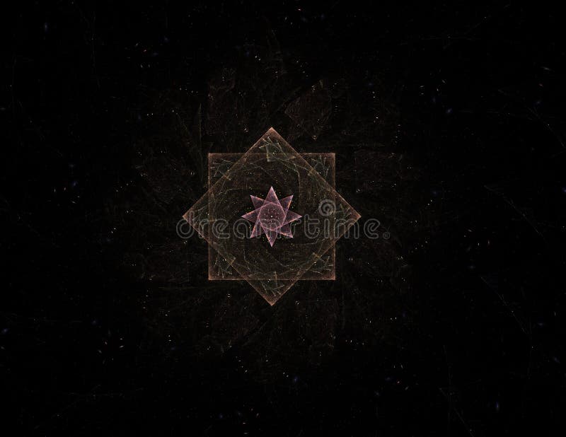 Geometría de la serie Space Fondo visual de cuadrículas conceptuales, curvas y elementos fractales adecuados como elemento libre illustration