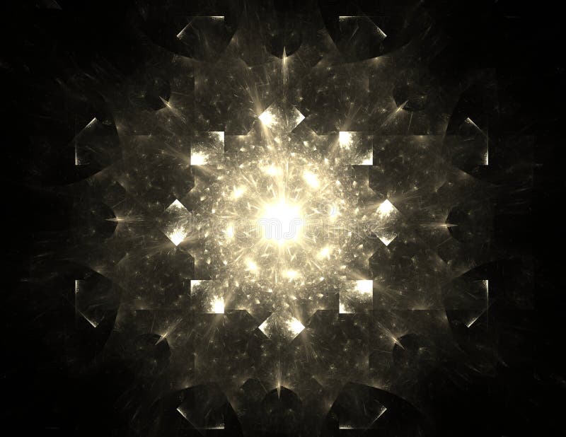 Geometría de la serie Space Fondo visual de cuadrículas conceptuales, curvas y elementos fractales adecuados como elemento ilustración del vector