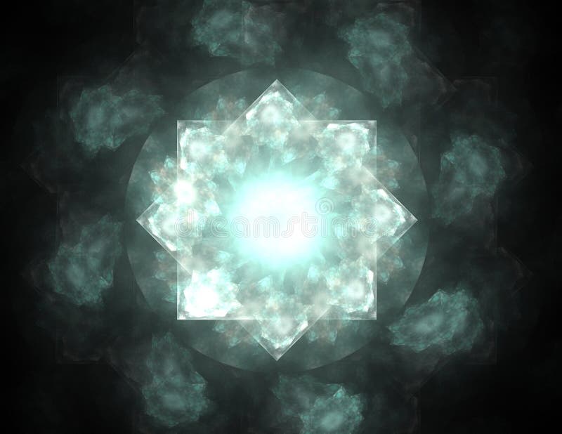 Geometría de la serie Space Fondo visual de cuadrículas conceptuales, curvas y elementos fractales adecuados como elemento ilustración del vector