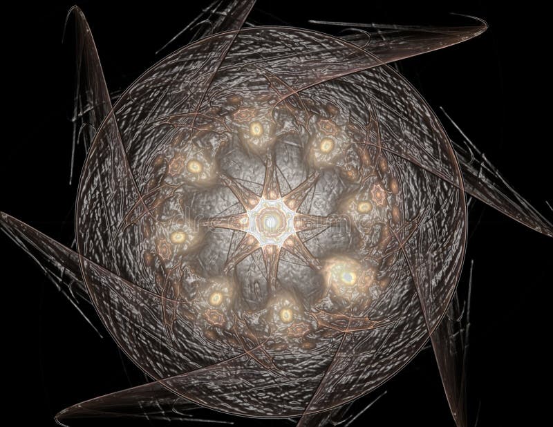 Geometría de la serie Space Fondo visual de cuadrículas conceptuales, curvas y elementos fractales adecuados como elemento libre illustration