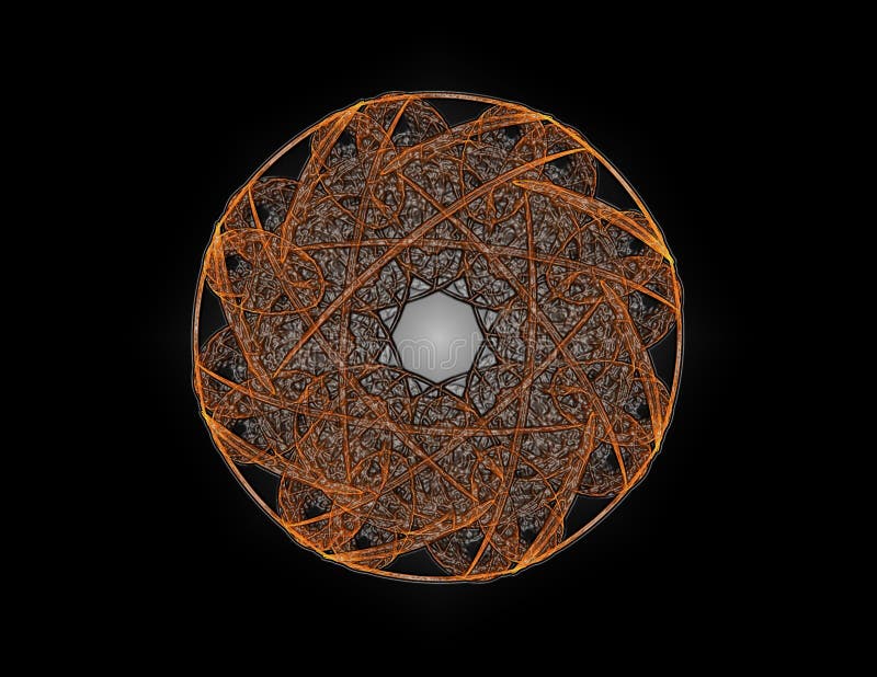 Geometría de la serie Space Fondo visual de cuadrículas conceptuales, curvas y elementos fractales adecuados como elemento stock de ilustración
