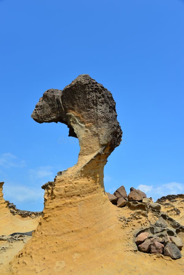 Geopark de Yehliu de la cabeza de la reina s foto de archivo libre de regalías Geopark de Yehliu de la cabeza de la reina s foto de archivo libre de regalías