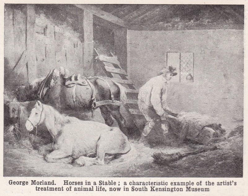 George Morland was an English painter. His early work was influenced by Francis Wheatley but after the 1790s he came into his own style. His best compositions focus on rustic scenes: farms and hunting; smugglers and gypsies; and rich, textured landscapes informed by Dutch Golden Age painting. Stable rustic style stock images, royalty-free photos and pictures