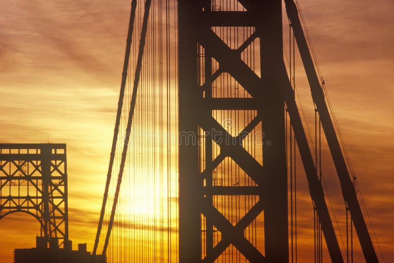 George Washington Bridge at sunrise, New York City, NY