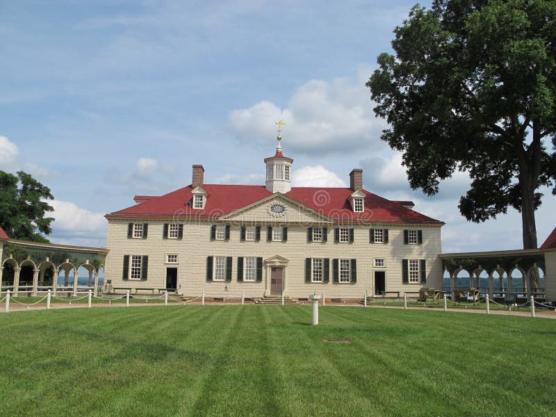 WashingtonHaus in Mount Vernon Stockfoto Bild von