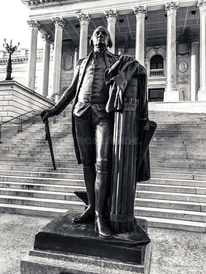 George Washington Statue, capitale de l'État de la Caroline du Sud en Colombie photo stock George Washington Statue, capitale de l'État de la Caroline du Sud en Colombie photo stock