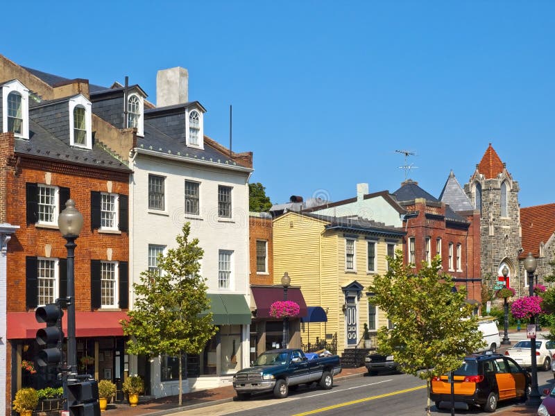 Georgetown-Straßen, Washington DC stockfotos Georgetown-Straßen, Washington DC stockfotos