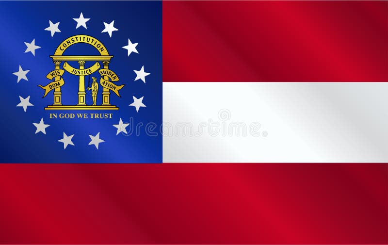 Georgia State Flag Gloss illustration stock Georgia State Flag Gloss illustration stock