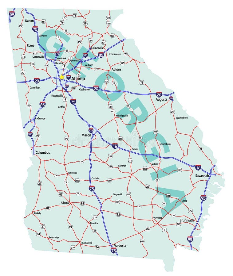 georgia state road map Georgia Stock Illustrations 15 779 Georgia Stock Illustrations georgia state road map