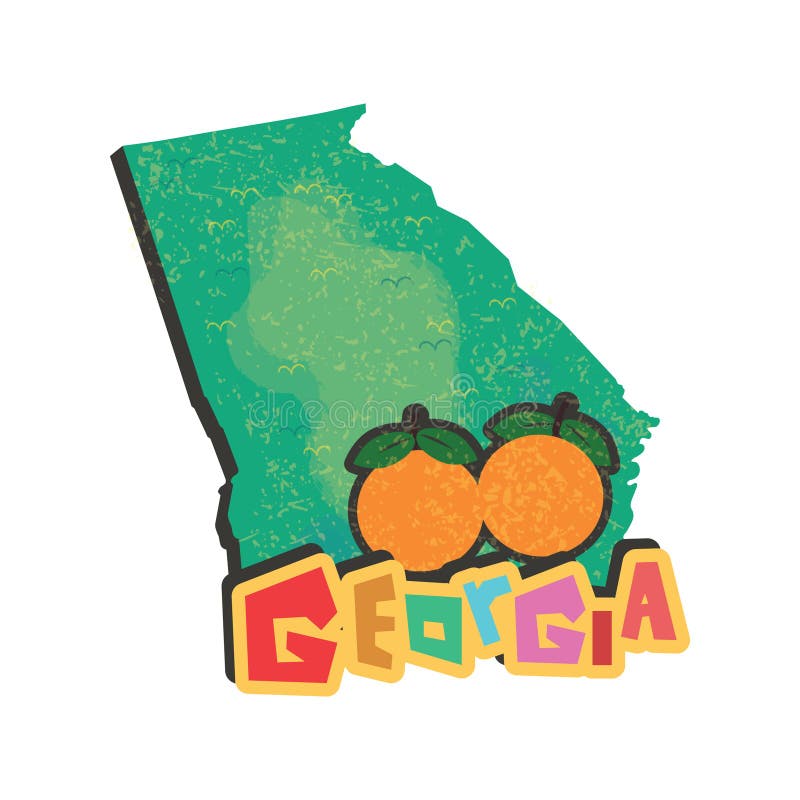 Georgia State Map. Vector Illustration Decorative Design Stock Image