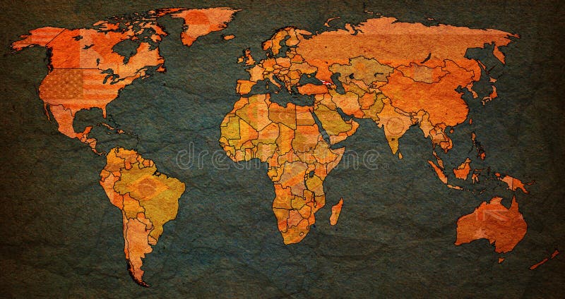 Georgia Territory on World Map Stock Illustration - Illustration of