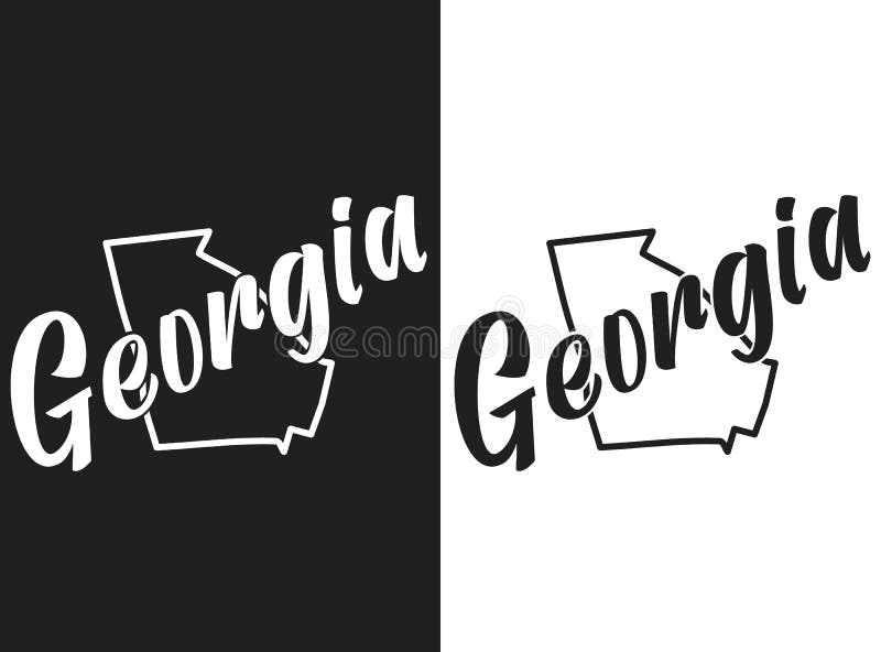 Georgia Vector Logo Poster. Illustration of the USA State Emblema. the