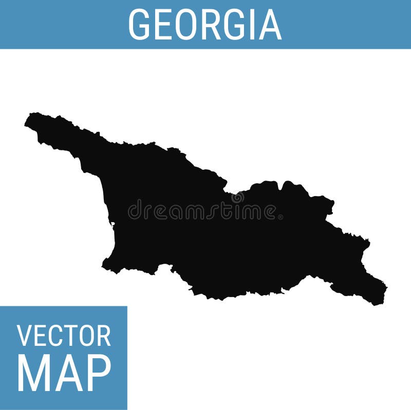 Georgia vector map with title stock illustration