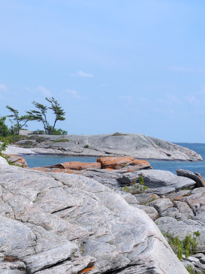 Limestone Island in Bay Stock Photo Image of reserve