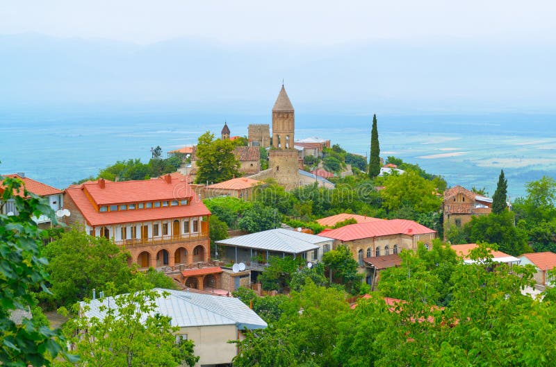 Georgian town Signakhi stock photo. Image of scene, monastery - 42268646