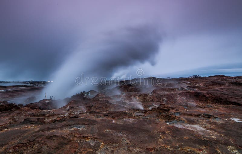 Geothermal area stock photos