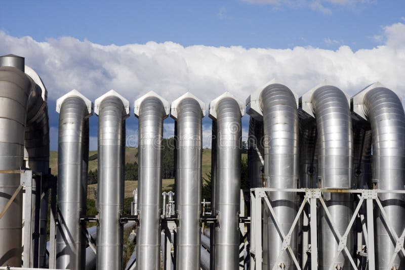 Geothermal Power Plant Pipes