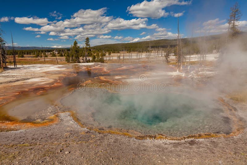 Geothermisches Yellowstone Nationalpark der heißen Quellen stockfotos Geothermisches Yellowstone Nationalpark der heißen Quellen stockfotos