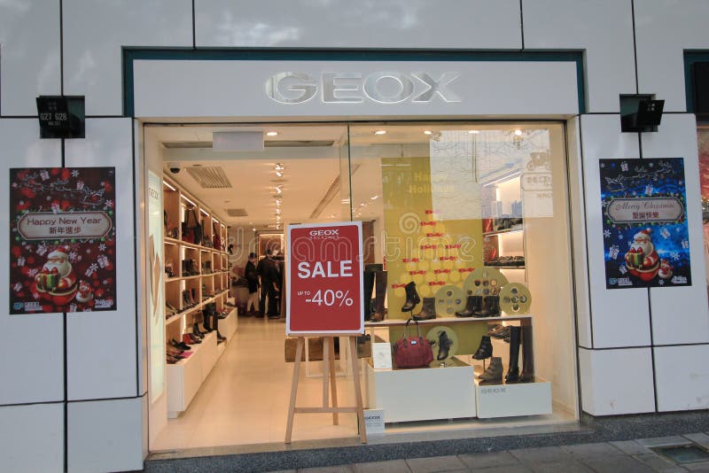mordedura Deber Anterior GEOX shop in Hong Kong editorial image. Image of telford - 36009495