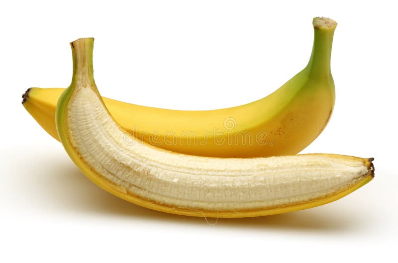 Gepelde Banaan stock foto Gepelde Banaan stock foto