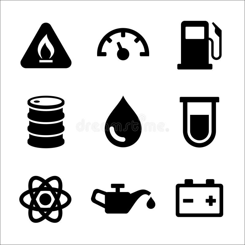 Gasoline Diesel Fuel Service Station Icons Set. Vector illustration. Gasoline Diesel Fuel Service Station Icons Set. Vector illustration.