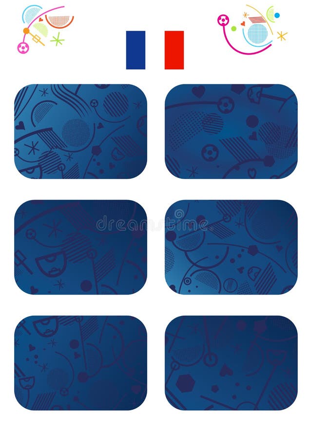 Geplaatste het kampioenschapskaarten van Europa royalty-vrije illustratie Geplaatste het kampioenschapskaarten van Europa royalty-vrije illustratie
