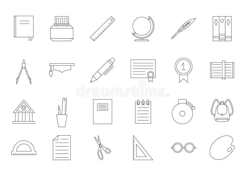 Geplaatste onderwijs zwarte pictogrammen vector illustratie Geplaatste onderwijs zwarte pictogrammen vector illustratie