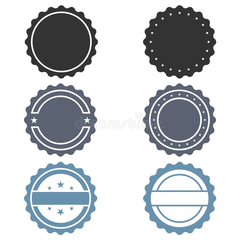 Geplaatste zegels grafische pictogrammen stock illustratie Geplaatste zegels grafische pictogrammen stock illustratie