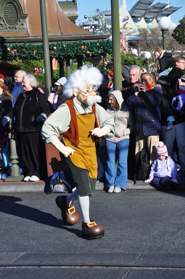 Mister Geppetto in A Dream Come True Celebrate Parade in Disney World Orlando, Florida, USA. Mister Geppetto in A Dream Come True Celebrate Parade in Disney World Orlando, Florida, USA