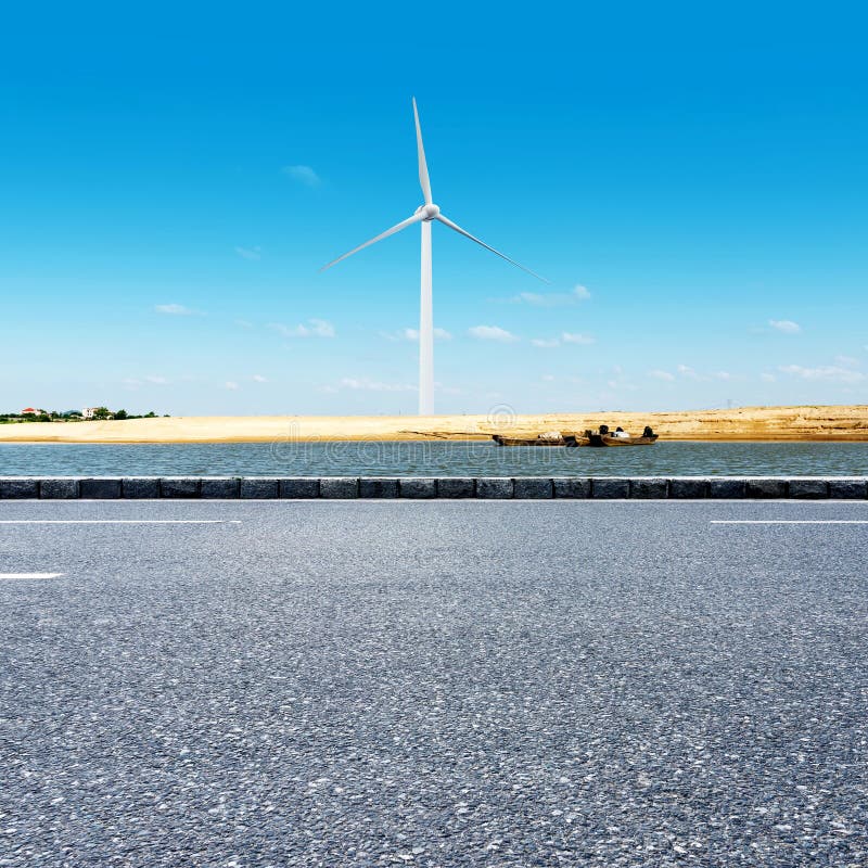 Gerador de turbina eólica imagens de stock