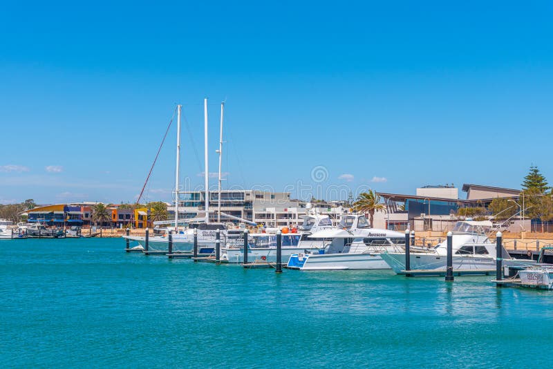 GERALDTON, AUSTRALIA, JANUARY 12, 2020 Marina at Geraldton in