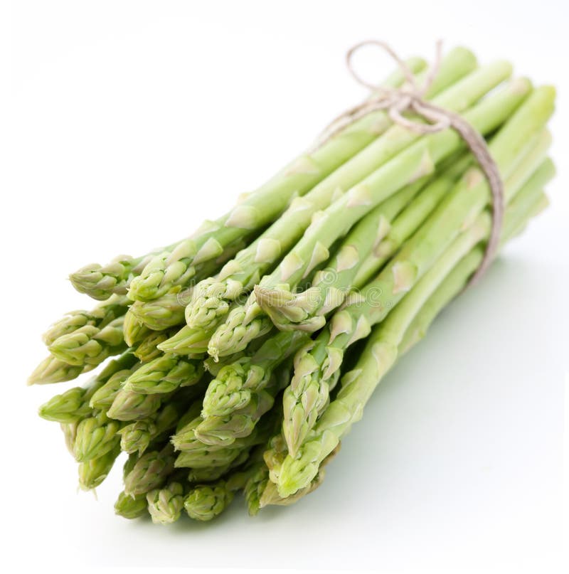 Gerbe d'asperge sur un fond blanc. photo libre de droits Gerbe d'asperge sur un fond blanc. photo libre de droits